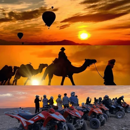 montgolfière marrakech lever du soleil atlas dromadaire désert