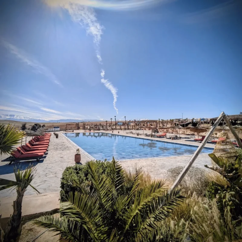 Désert d'Agafay avec camp de luxe, piscine, quad Agafay et Day Pass Piscine Marrakech.