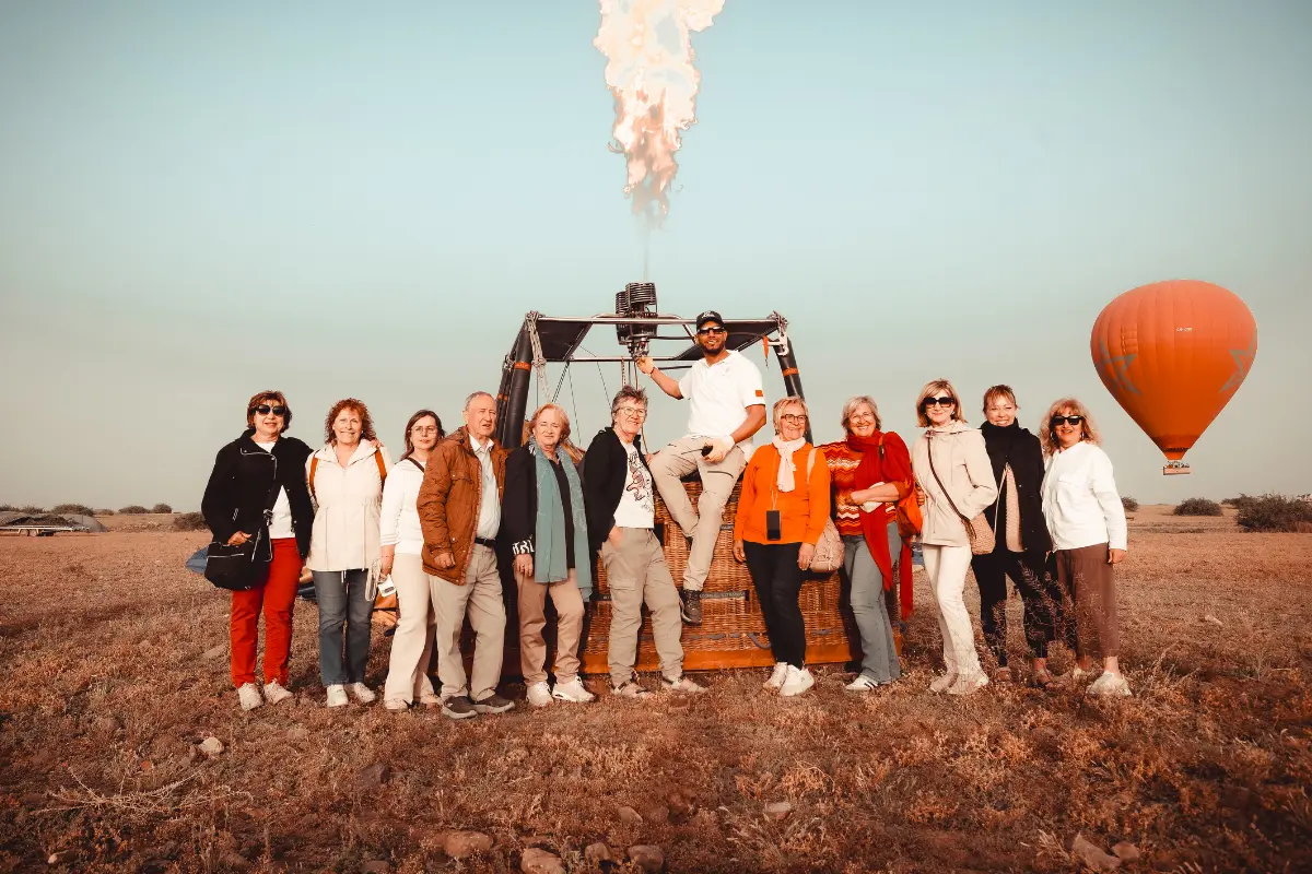 Marrakech Hot Air Balloon Flight at sunrise over the Atlas Mountains