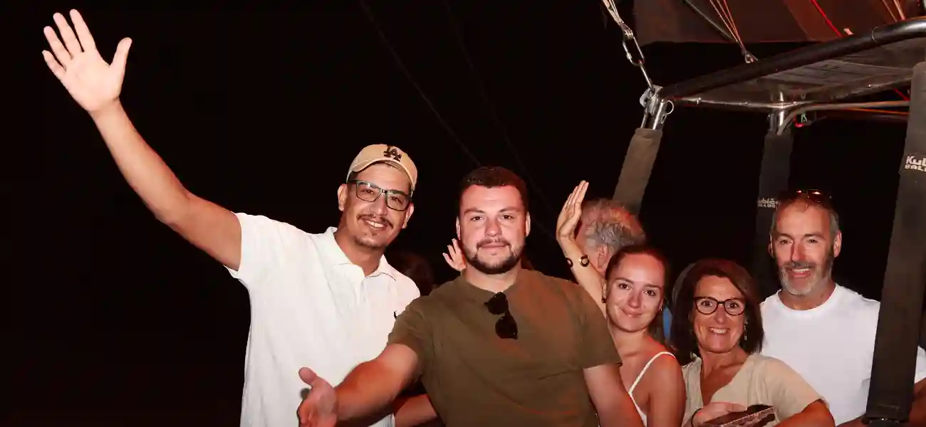 Noureddin, founder of Air Balloon Marrakech, sharing a special moment with clients